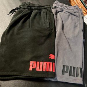 Puma Mens Sweat Shorts, 10", XL, *LOT OF 2*